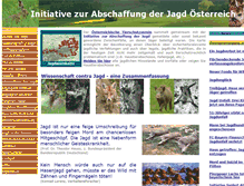 Tablet Screenshot of abschaffung-der-jagd.at